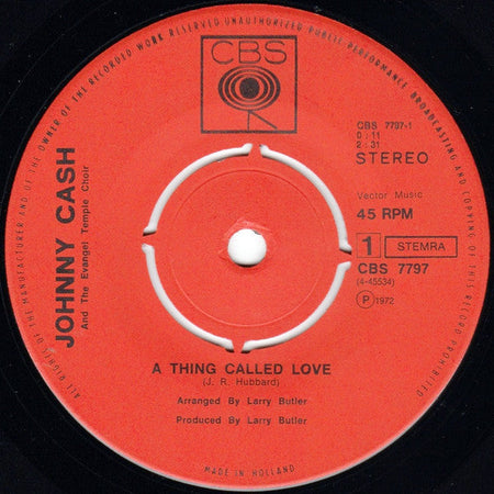 Johnny Cash And The Evangel Temple Choir - A Thing Called Love / Daddy - The Funkadoobian