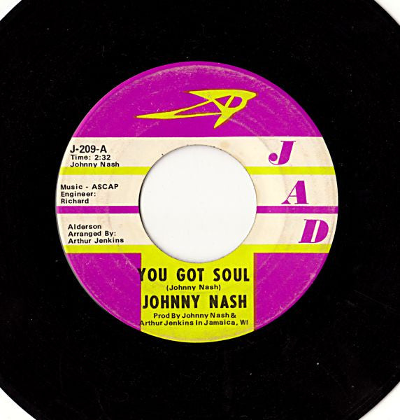Johnny Nash - You Got Soul / Don't Cry - The Funkadoobian