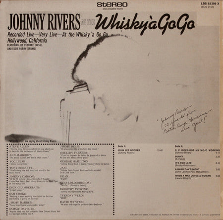 Johnny Rivers - Live At The Whisky A Go-Go - The Funkadoobian