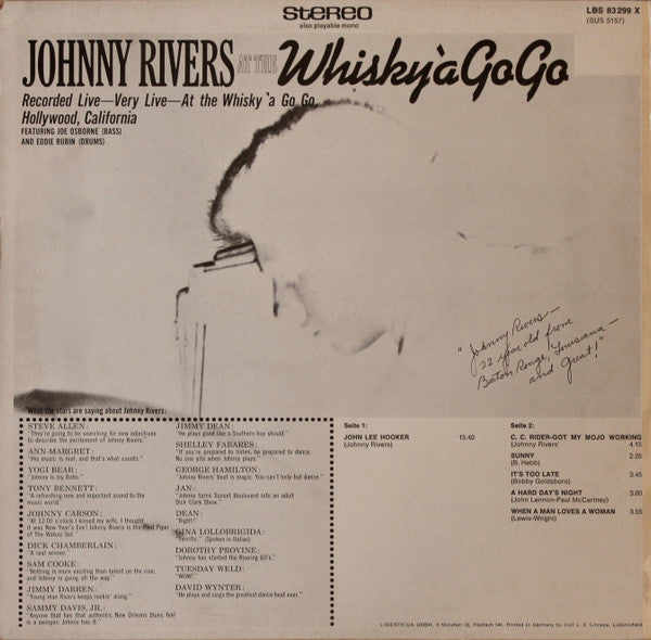 Johnny Rivers - Live At The Whisky A Go-Go - The Funkadoobian