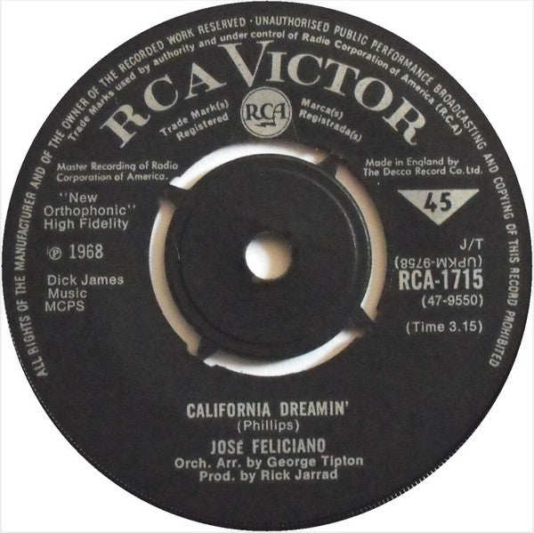 José Feliciano - Light My Fire / California Dreamin' - The Funkadoobian