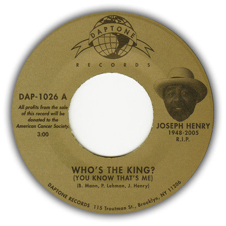Joseph Henry - Who's The King (You Know That's Me) - The Funkadoobian