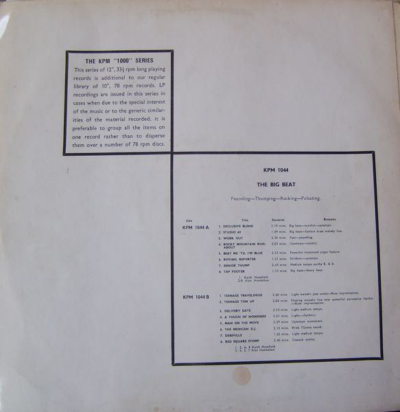 Keith Mansfield / Alan Hawkshaw - The Big Beat - The Funkadoobian