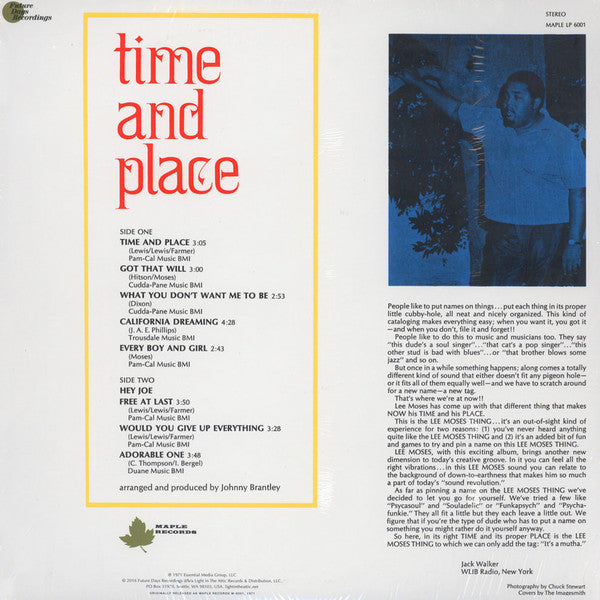 Lee Moses - Time And Place - The Funkadoobian