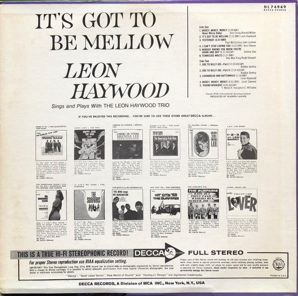 Leon Haywood - It's Got To Be Mellow - The Funkadoobian