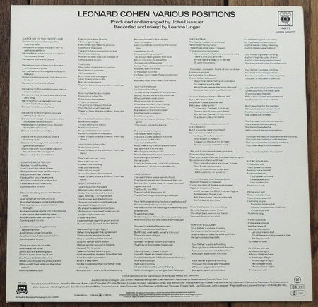 Leonard Cohen - Various Positions - The Funkadoobian