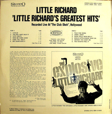 Little Richard - Little Richard's Greatest Hits (Recorded Live) - The Funkadoobian