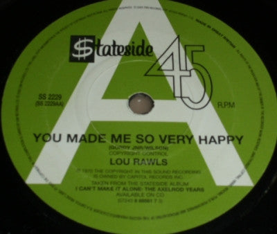 Lou Rawls - For What It's Worth / You Made Me So Very Happy - The Funkadoobian