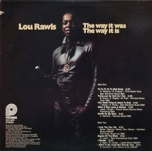 Lou Rawls - The Way It Was The Way It Is - The Funkadoobian