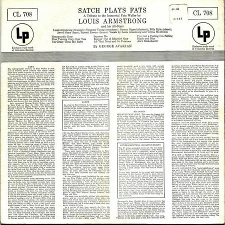 Louis Armstrong And His All-Stars - Satch Plays Fats: A Tribute To The Immortal Fats Waller By Louis Armstrong And His All-Stars - The Funkadoobian