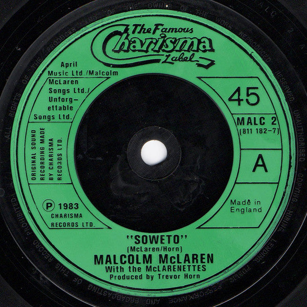 Malcolm McLaren With The McLarenettes - Soweto - The Funkadoobian