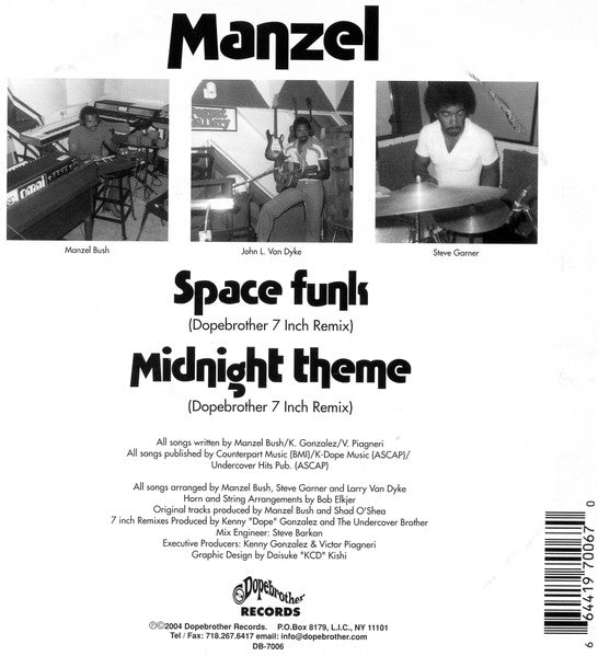Manzel - Space Funk b/w Midnight Theme - The Funkadoobian