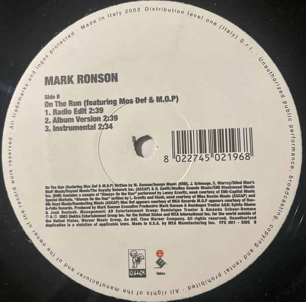 Mark Ronson - Ooh Wee / On The Run - The Funkadoobian