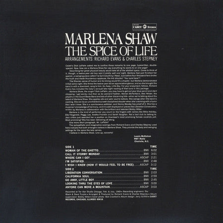 Marlena Shaw - The Spice Of Life - The Funkadoobian
