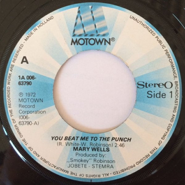 Mary Wells - You Beat Me To The Punch / Two Lovers - The Funkadoobian