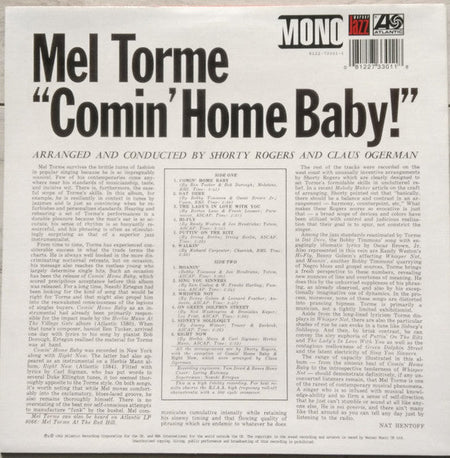 Mel Tormé - Comin' Home Baby LP - The Funkadoobian