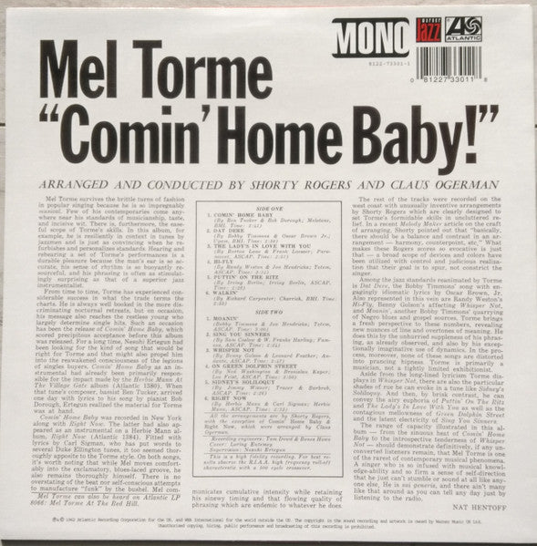 Mel Tormé - Comin' Home Baby LP - The Funkadoobian