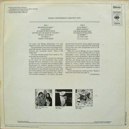 Mongo Santamaria - Mongo Santamaria's Greatest Hits - The Funkadoobian