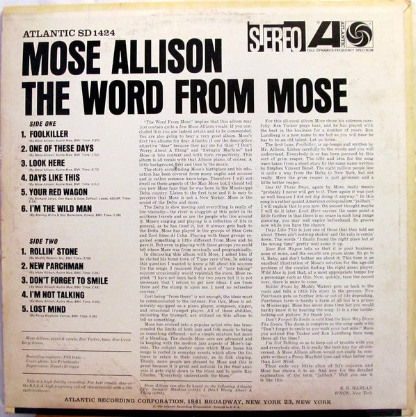 Mose Allison - The Word From Mose - The Funkadoobian