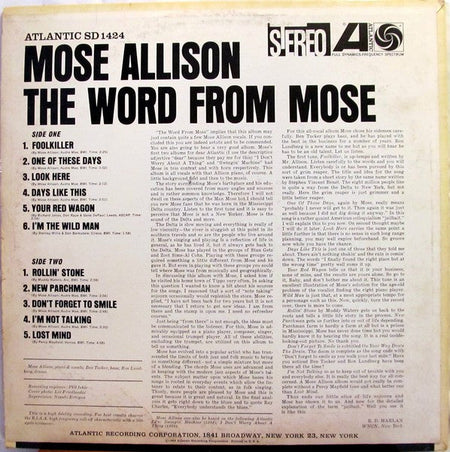 Mose Allison - The Word From Mose - The Funkadoobian