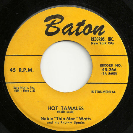 Noble Thin Man Watts & His Rhythm Sparks - Flap Jack / Hot Tamales - The Funkadoobian