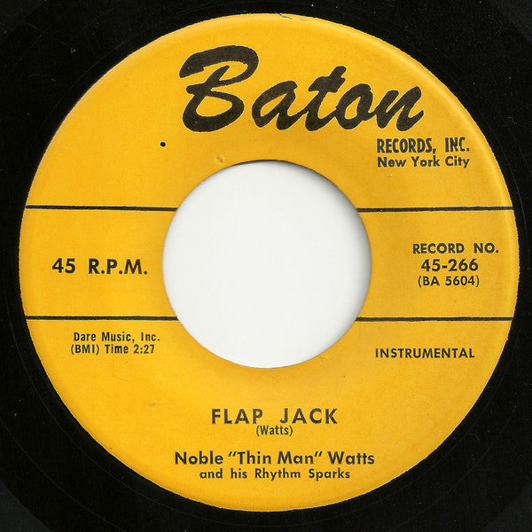 Noble Thin Man Watts & His Rhythm Sparks - Flap Jack / Hot Tamales - The Funkadoobian