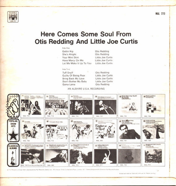 Otis Redding And Little Joe Curtis - Here Comes Some Soul From Otis Redding And Little Joe Curtis - The Funkadoobian