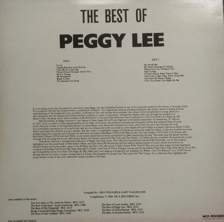 Peggy Lee - The Best Of Peggy Lee - The Funkadoobian