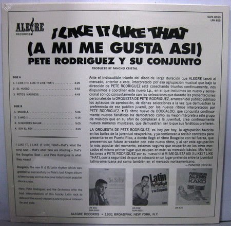 Pete Rodriguez (2) - I Like It Like That (A Mi Me Gusta Asi) - The Funkadoobian