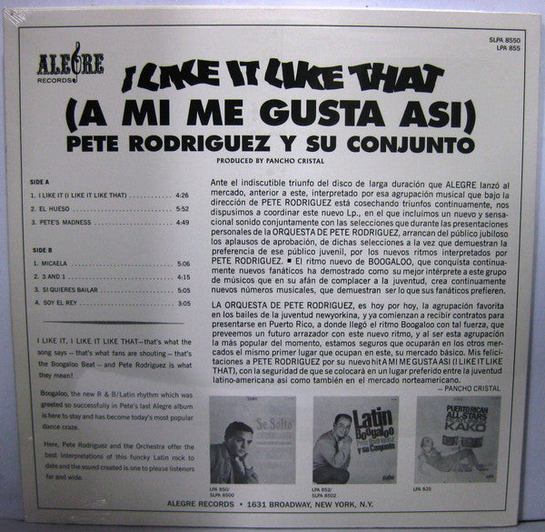 Pete Rodriguez (2) - I Like It Like That (A Mi Me Gusta Asi) - The Funkadoobian