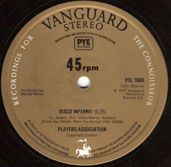 The Players Association - Disco Inferno / I Like It - The Funkadoobian