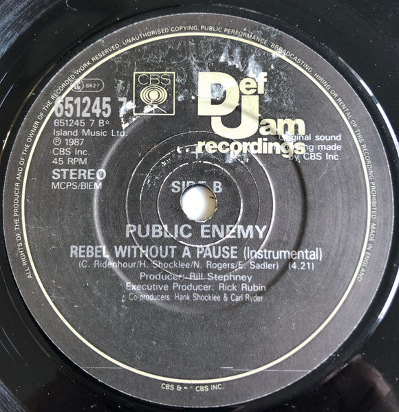 Public Enemy - Rebel Without A Pause