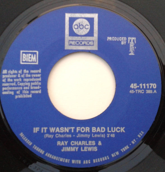 Ray Charles - If It Wasn't For Bad Luck - The Funkadoobian