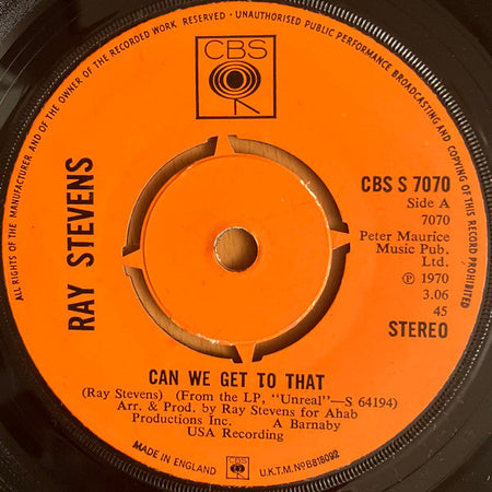 Ray Stevens - Bridget The Midget (The Queen Of The Blues) / Can We Get To That - The Funkadoobian