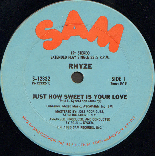Rhyze - Just How Sweet Is Your Love / I Found Love In You - The Funkadoobian