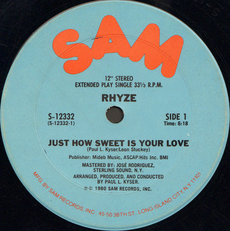 Rhyze - Just How Sweet Is Your Love / I Found Love In You - The Funkadoobian