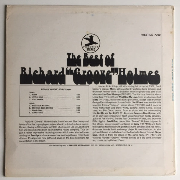 Richard Groove Holmes - The Best Of Richard Groove Holmes - The Funkadoobian