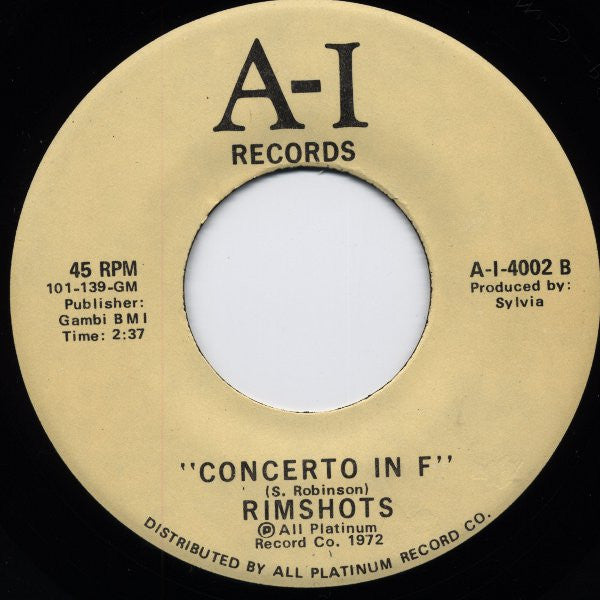 The Rimshots - Save That Thing / Concerto In F - The Funkadoobian