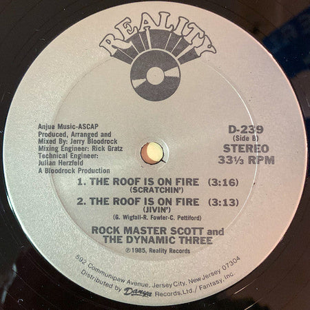 Rock Master Scott And The Dynamic Three - The Roof Is On Fire - The Funkadoobian