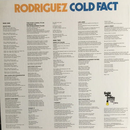 Sixto Rodriguez - Cold Fact - The Funkadoobian