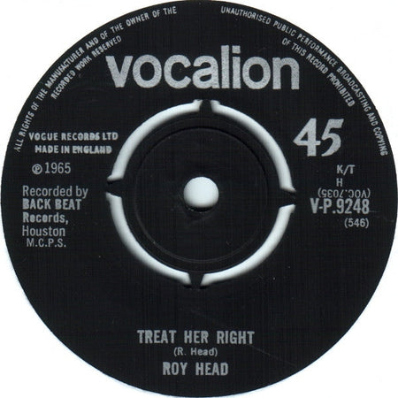 Roy Head - Treat Her Right - The Funkadoobian