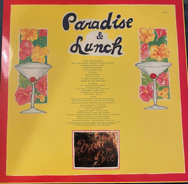 Ry Cooder - Paradise And Lunch - The Funkadoobian