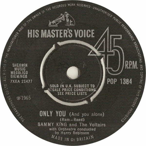 Sammy King & The Voltairs - Only You (And You Alone) - The Funkadoobian