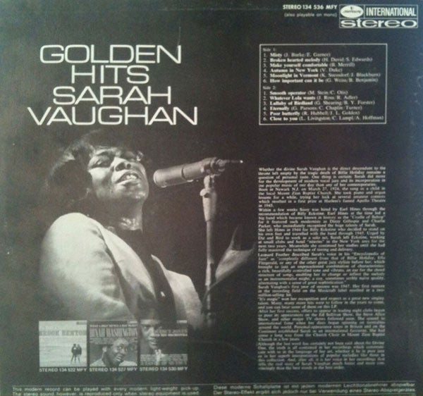 Sarah Vaughan - Golden Hits - The Funkadoobian