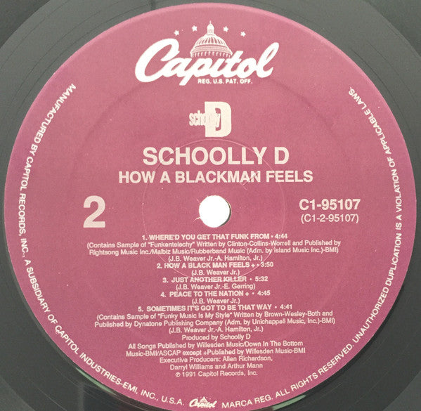 Schoolly D - How A Blackman Feels - The Funkadoobian