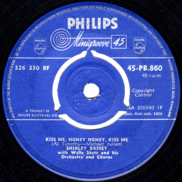 Shirley Bassey With Wally Stott And His Orchestra And Chorus - Kiss Me Honey Honey Kiss Me - The Funkadoobian