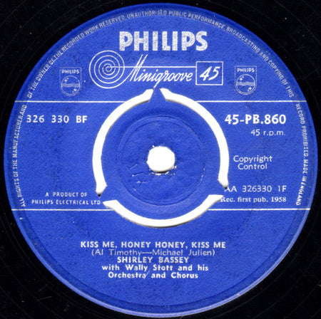 Shirley Bassey With Wally Stott And His Orchestra And Chorus - Kiss Me Honey Honey Kiss Me - The Funkadoobian