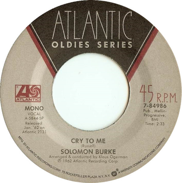 Solomon Burke - Got To Get You Off My Mind / Cry To Me - The Funkadoobian