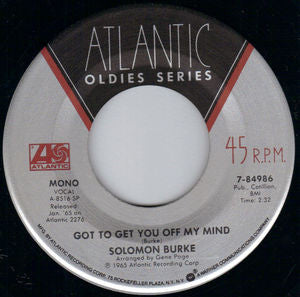 Solomon Burke - Got To Get You Off My Mind / Cry To Me - The Funkadoobian