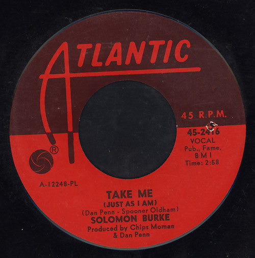 Solomon Burke - Take Me (Just As I Am) / I Stayed Away Too Long - The Funkadoobian